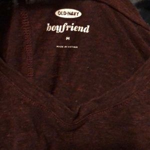 Maroon long sleeve lightweight t shirt old navy